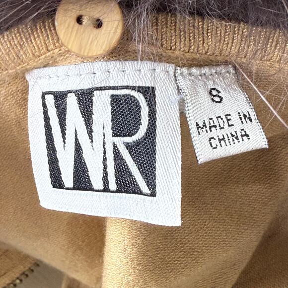 Vintage 90s Y2k Fur Trim Leopard Zip Cardigan Sweater McBling Mob Wife Sexy S - Picture 5 of 7